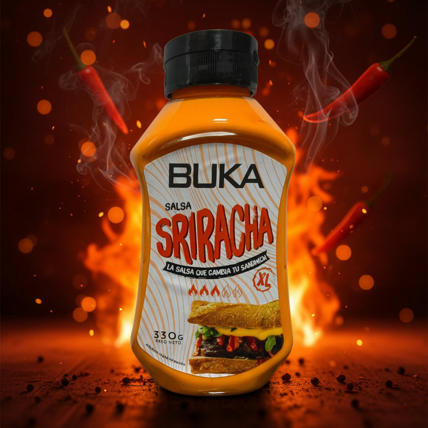 BUKA SALSA SRIRACHA SIN GLUTEN 330GRS