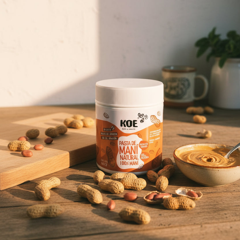 PASTA DE MANI SIN GLUTEN VEGANA KOE 500g