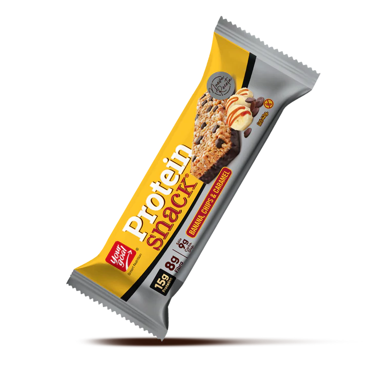 PROTEIN SNACK BANANA CHIPS Y CARAMELO SIN GLUTEN 5un