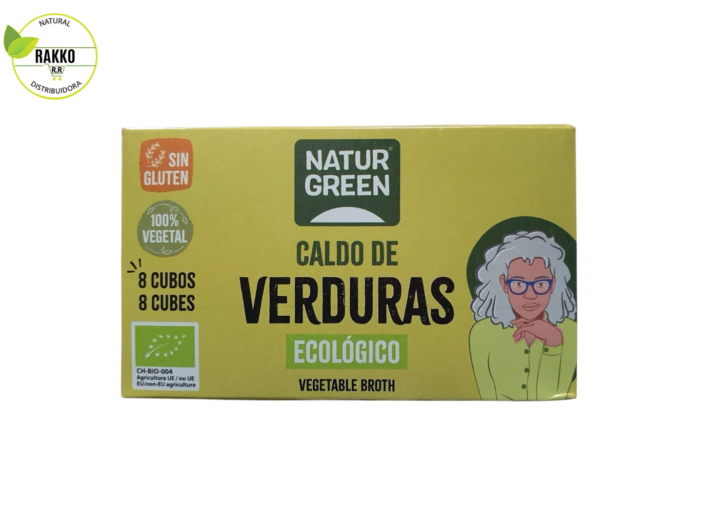 CALDO DE VERDURAS ECOLOGICO SIN GLUTEN NATUR GREEN 84g