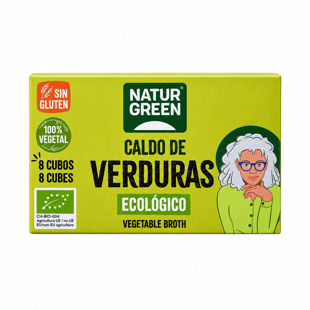CALDO DE VERDURAS ECOLOGICO SIN GLUTEN NATUR GREEN 84G Liquidación 16.11.2026