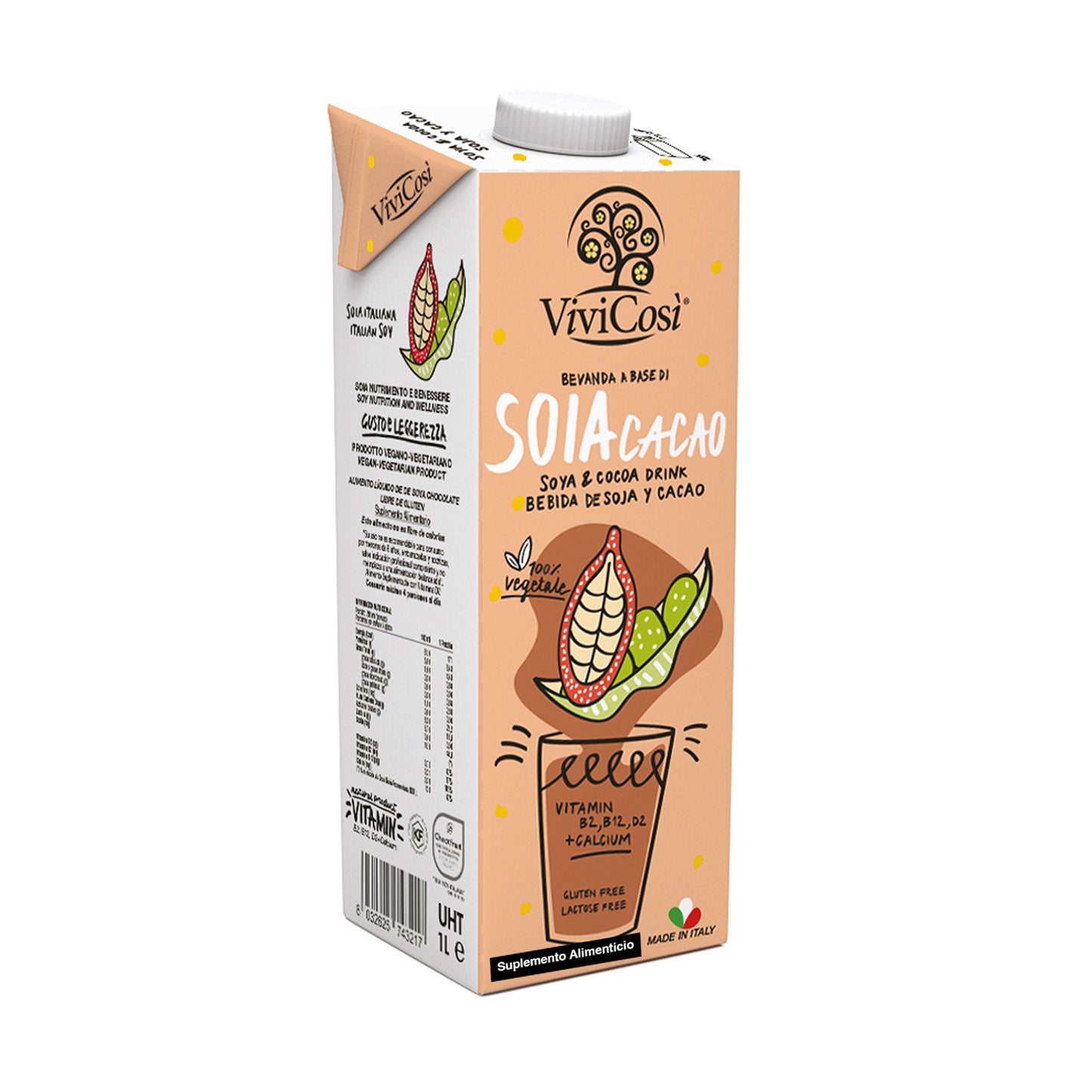 VIVICOSI SOIA CACAO SIN GLUTEN 1LT liquidacion 14/06/2025