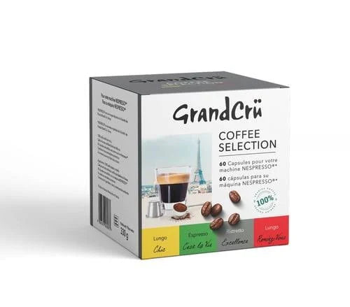 GRANDCRU COFFEE SELCTION BOX 60 CAPSULAS COMPATIBLE CON MAQUINAS NESPRESSO8002200140687