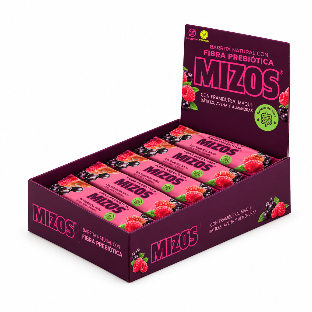 MIZOS PACK 18X BARRA PROTEINA FRAMBUESA MAQUI 35GR