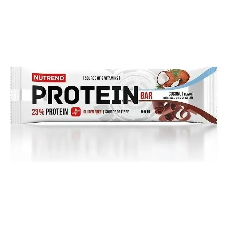 BARRA DE PROTEINA NUTREND SABOR COCO SIN GLUTEN 55GR