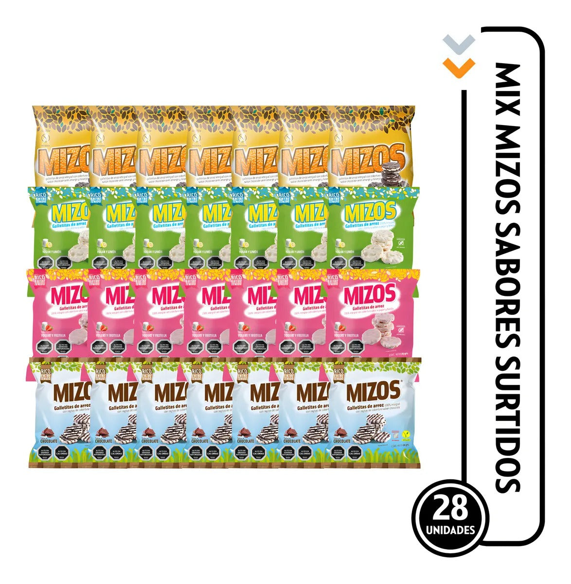 MIZOS PACK 28X GALLETA DE ARROZ MIX VARIEDADES