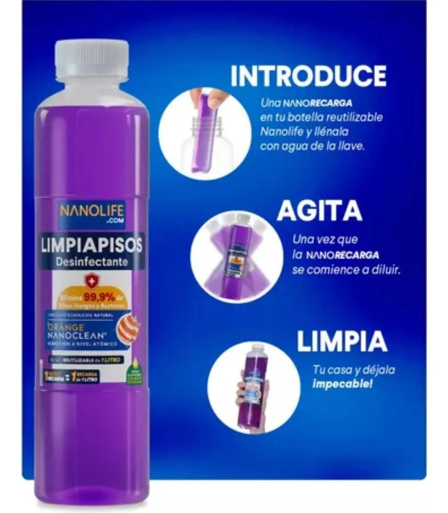 NANOLIFE PACK 2X LIMPIADOR MULTIUSOS LAVANDA DESINFECTANTE