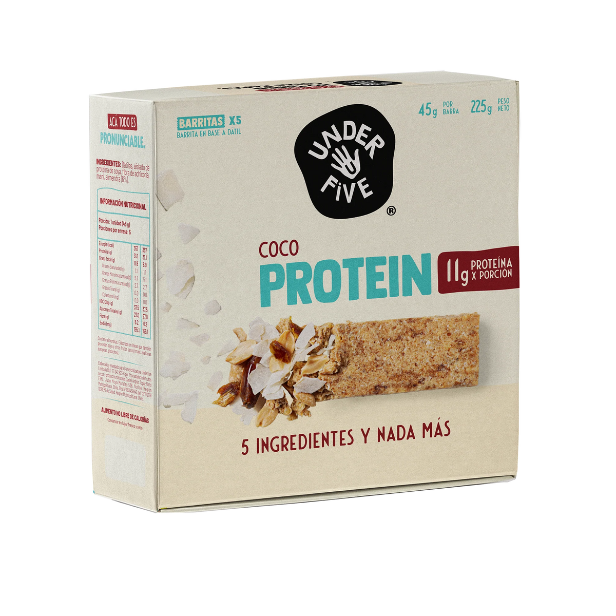 UNDERFIVE BARRA DE PROTEINA COCO 5UN VEGANO