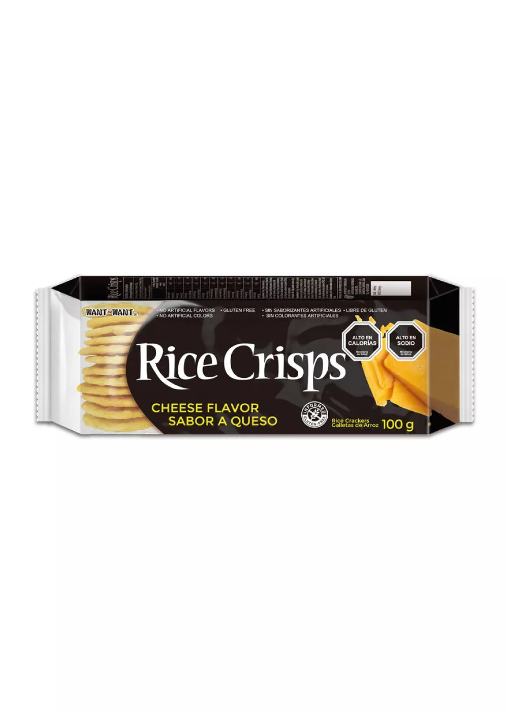 GALLETA RICE CRISPS SIN GLUTEN SABOR QUESO 100g