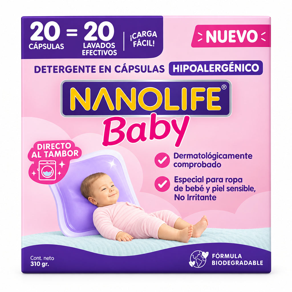 NANOLIFE BABY DETERGENTE CAPSULA HIPOALERGENICO 20UN