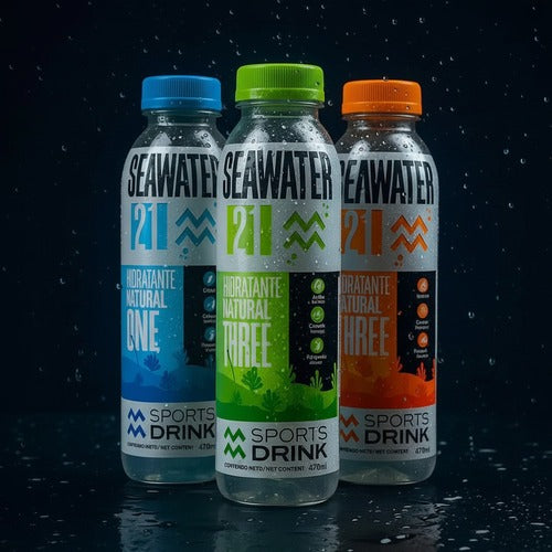 AGUA DE MAR SEAWATER BEBIDA ISOTONICA VERDE 475ML 21 IONES