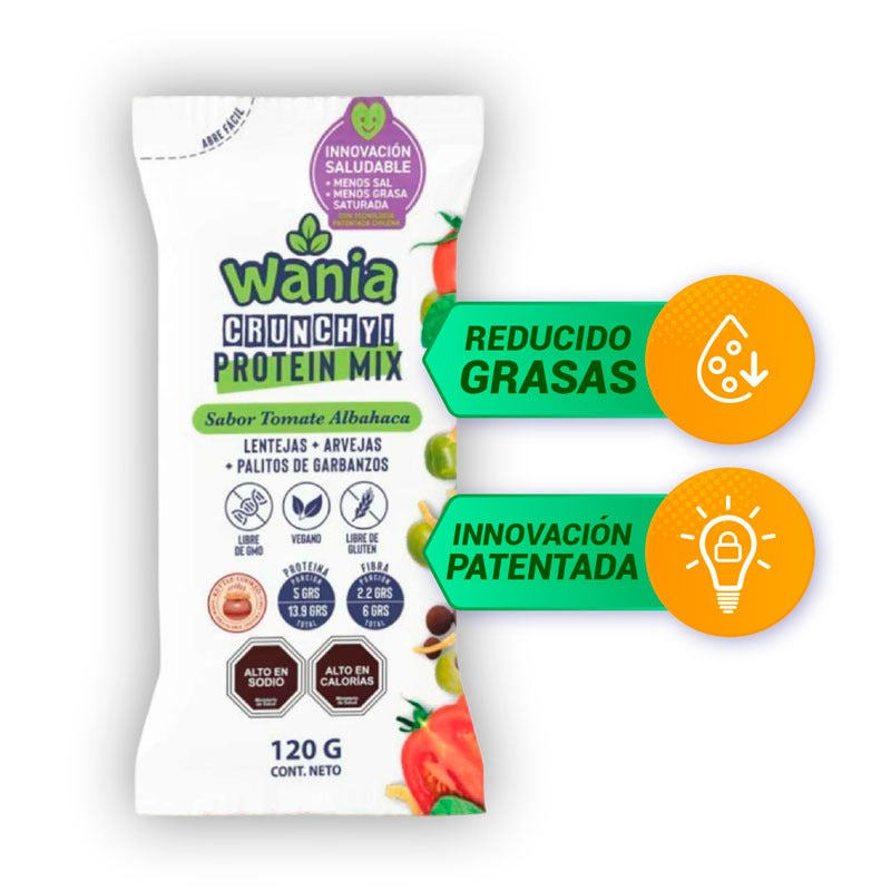 WANIA MIX LEGUMBRES TOMATE Y ALBAHACA SIN GLUTEN VEGANO 120G