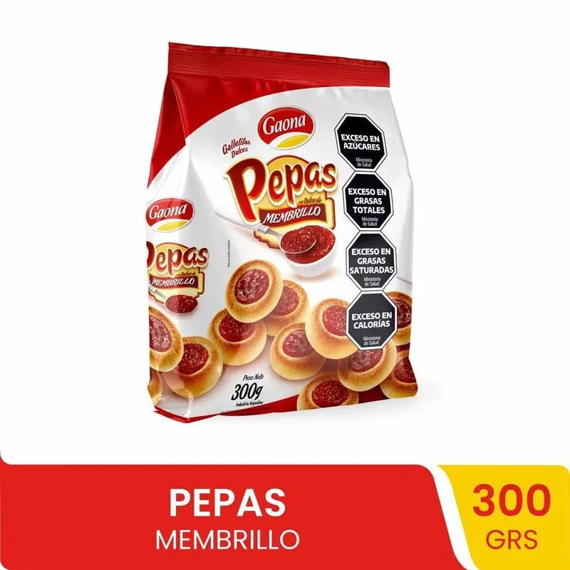 GAONA GALLETITAS PEPAS CON DULCE DE MEMBRILLO 300GR