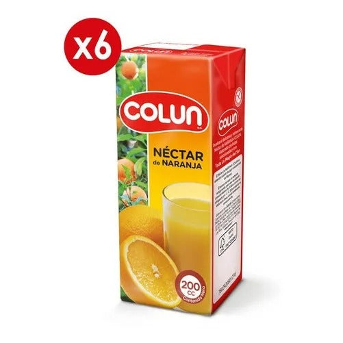 COLUN NECTAR DE NARANJA BOMBILLIN PACK 6UN SIN GLUTEN
