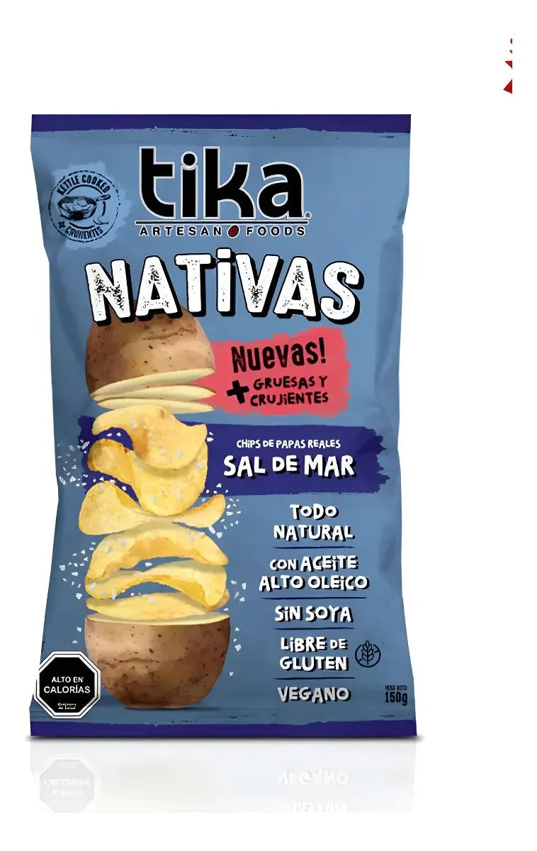 PAPAS FRITAS TIKA NATIVAS 150G SAL DE MAR