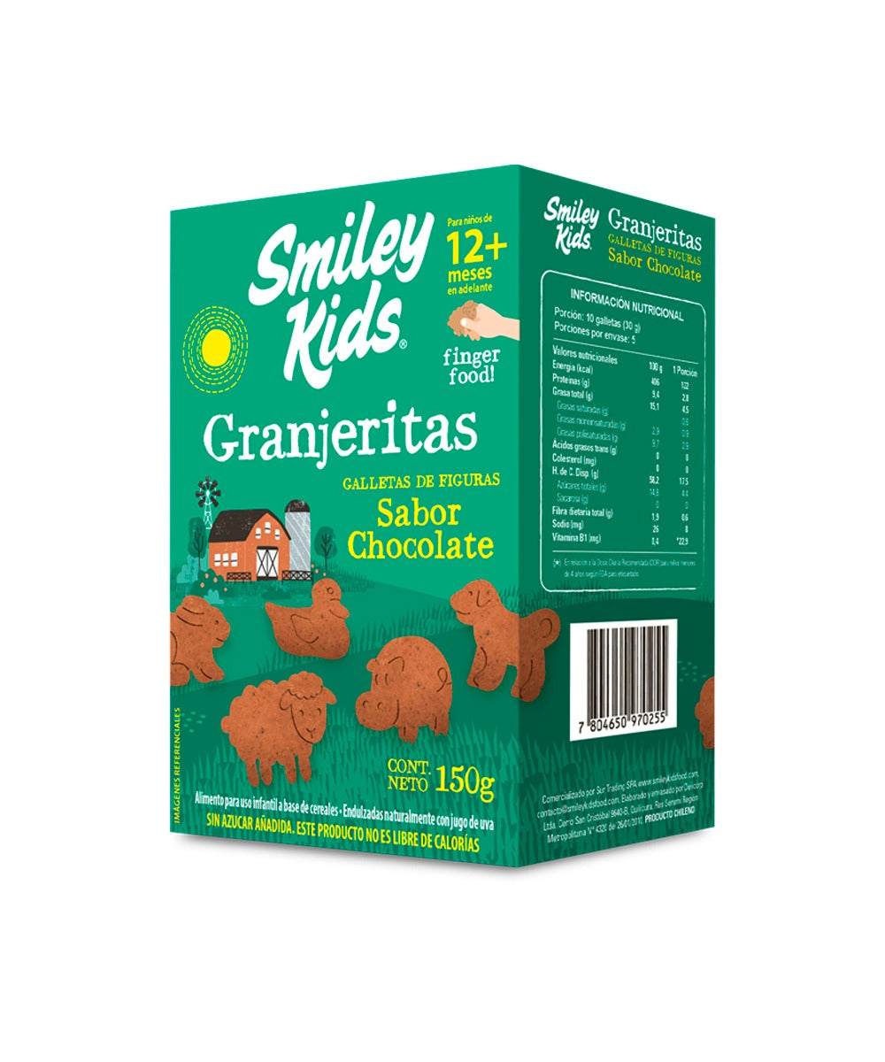 SMILEY KIDS GALLETA GRANJERITAS DE CHOCOLATE 150GR