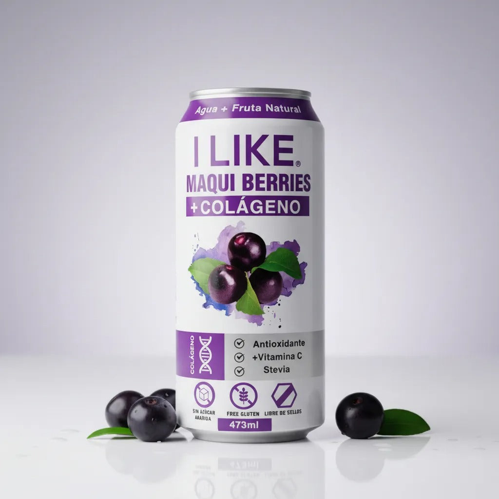 I Like Agua Saborizada + Colageno Sin Gluten 473ml MAQUI BERRIES