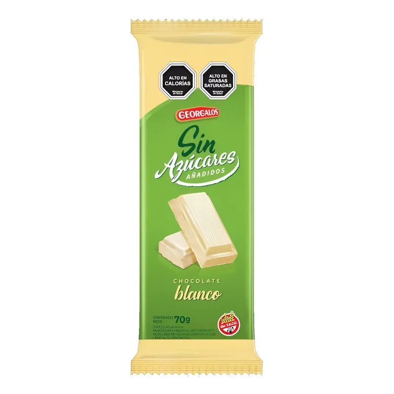 GEORGALOS PACK 10X CHOCOLATE BLANCO SIN TACC 70GR