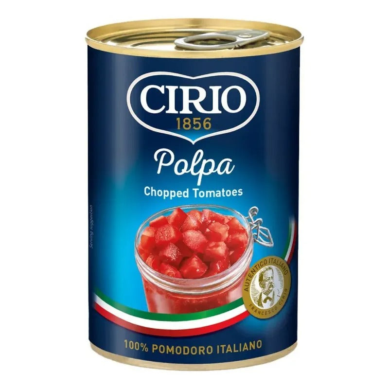 Tomate Pelado En Cubos Picado Con Pulpa De Tomate Cirio 400g