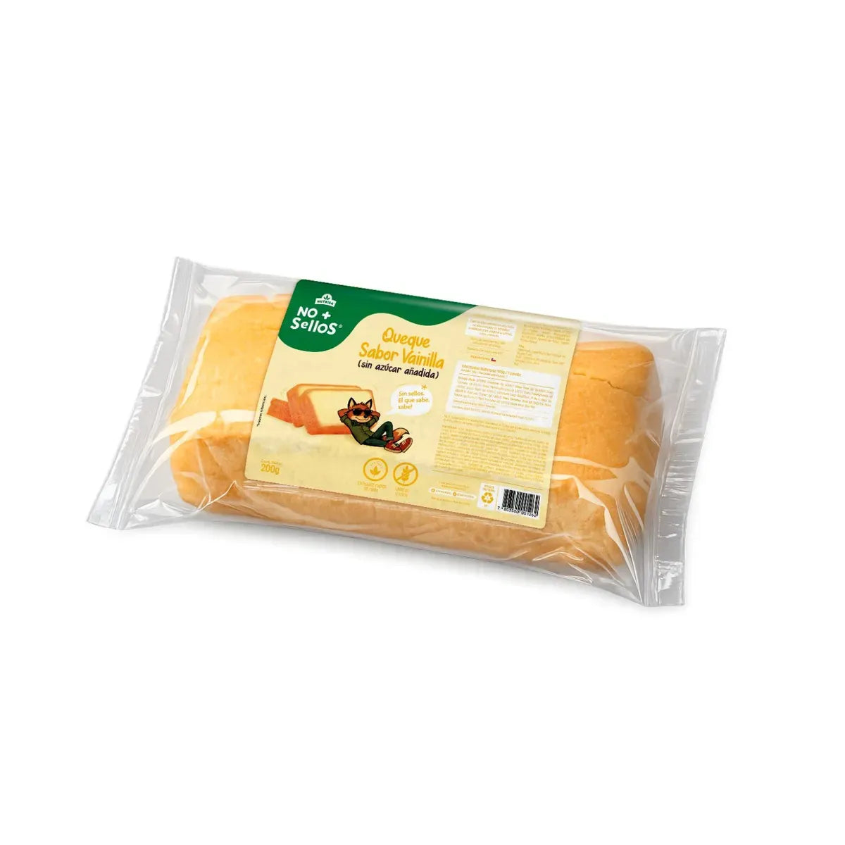 NUTRISA QUEQUE FAMILIAR SABOR VAINILLA 200G SIN GLUTEN