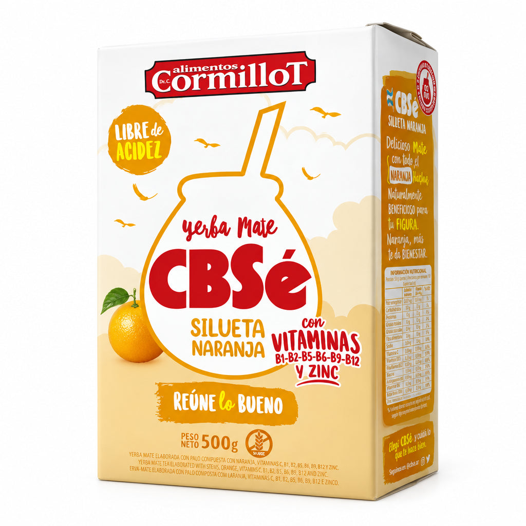 CBSE YERBAMATE SILUETA NARANJA SIN GLUTEN 500GRS