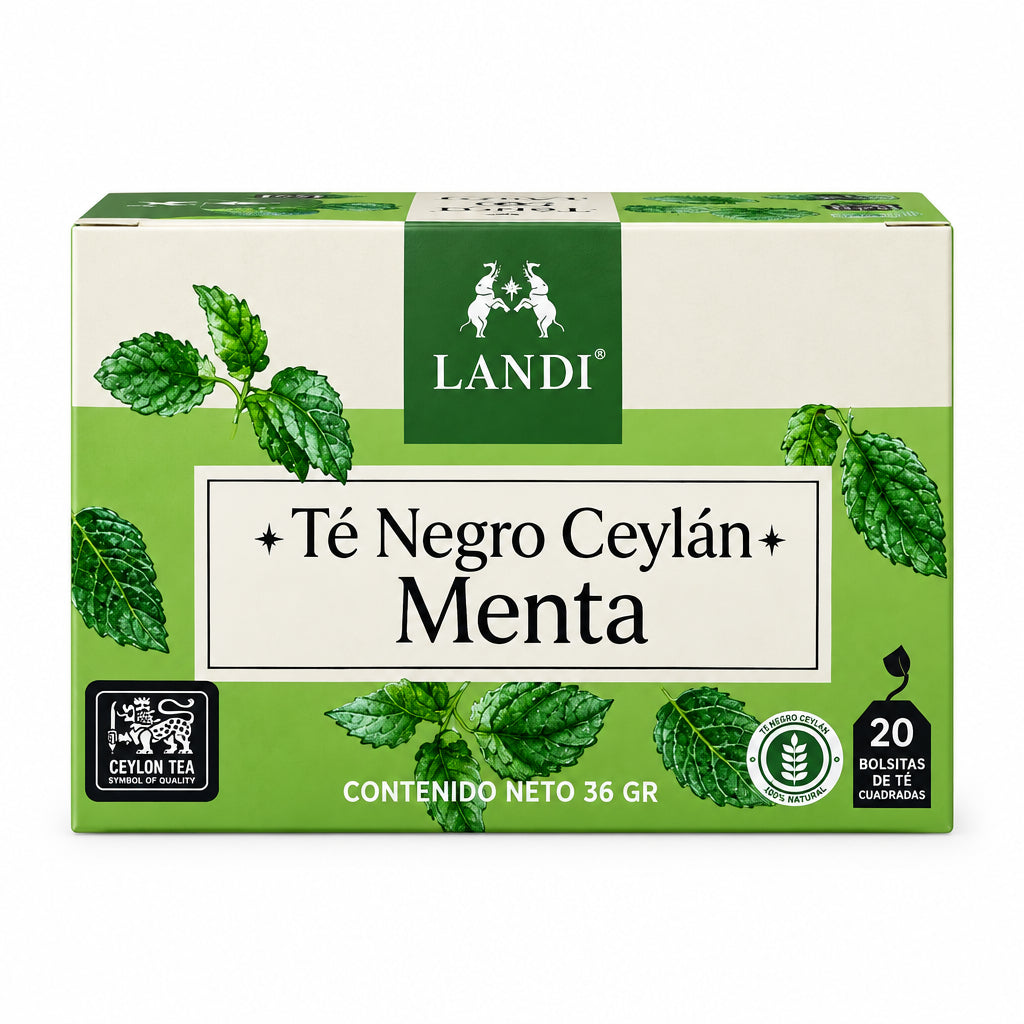 LANDI TÉ NEGRO CEYLÁN MENTA SIN GLUTEN 20BOLSITAS