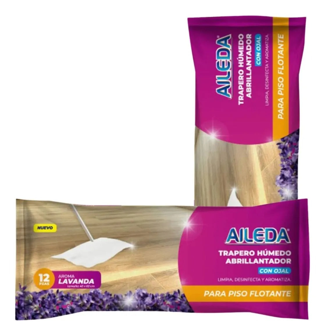 AILEDA PACK 3X TRAPERO HUMEDO MULTIUSO LAVANDA