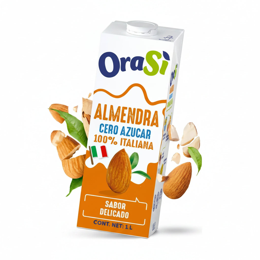 ORASI LECHE VEGETAL ALMENDRA 1LT SIN GLUTEN CERO AZÚCAR
