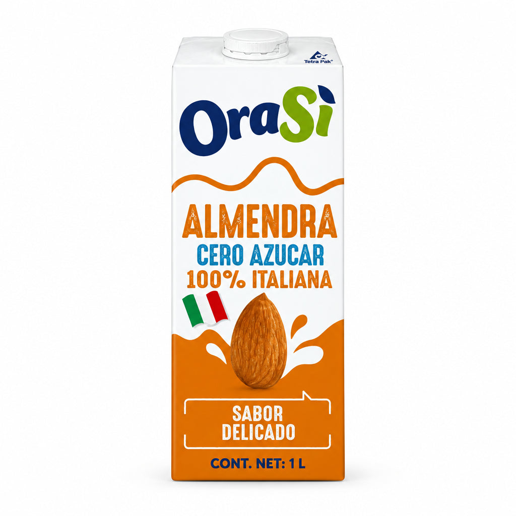 ORASI LECHE VEGETAL ALMENDRA 1LT SIN GLUTEN CERO AZÚCAR