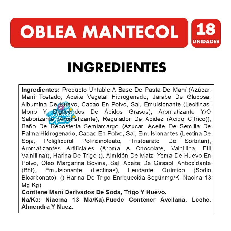 DISPLAY 18X OBLEA MANTECOL 27GR