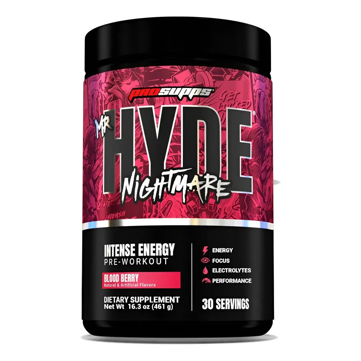 MR HYDE NIGHTMARE PRE ENTRENO 461G SABOR FRUTOS ROJOS