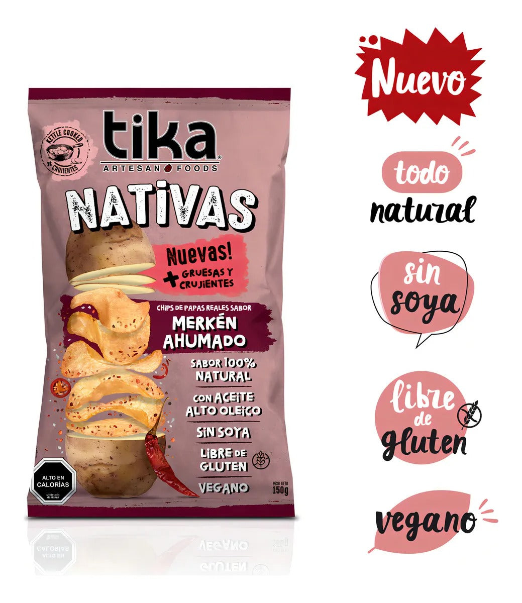 Papas Fritas Tika Nativas 150g Merkén Ahumado