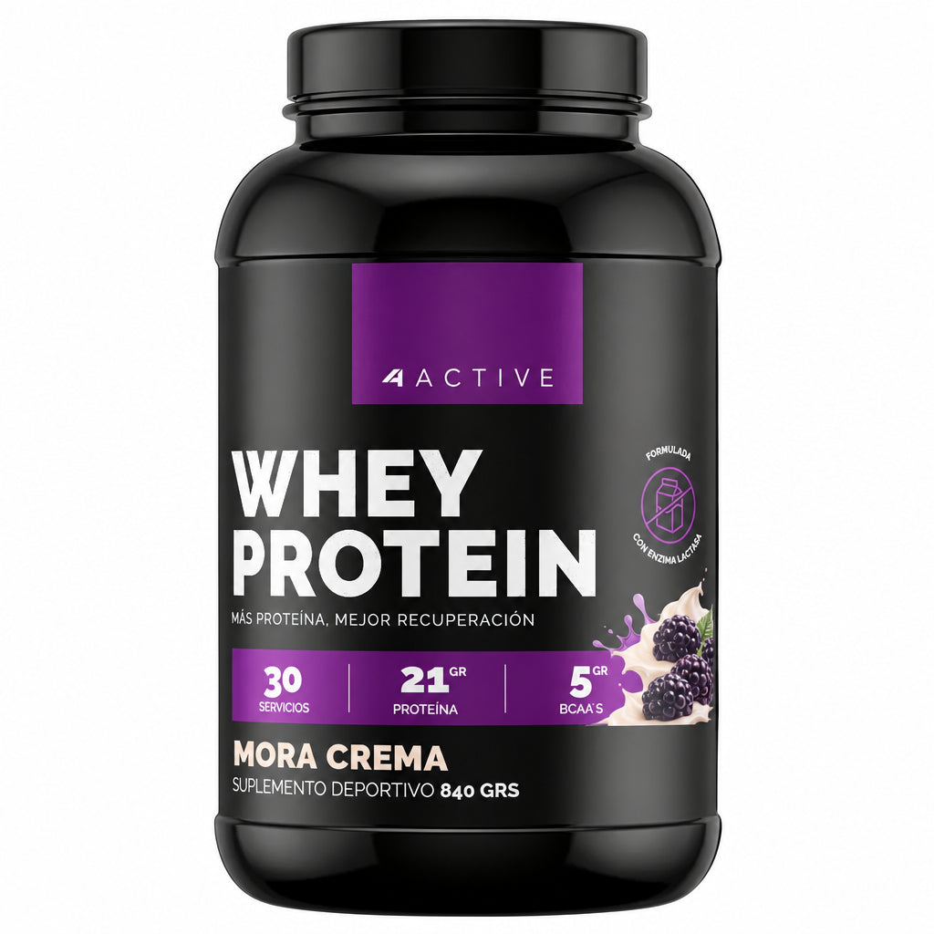 4 ACTIVE WHEY PROTEIN MORA CREMA 840g