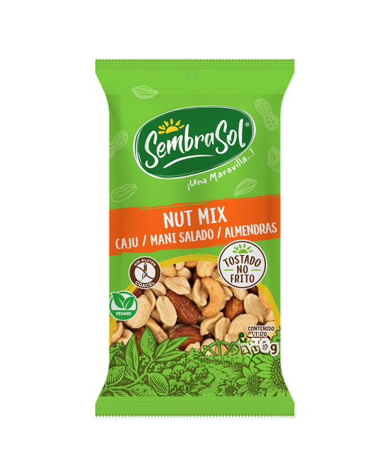 NUT MIX FRUTOS SECOS SIN GLUTEN SEMBRASOL 80g