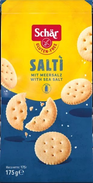 GALLETAS SALADAS CON SAL DE MAR SIN GLUTEN SCHAR 175g