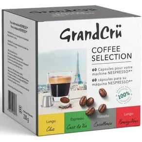 GRANDCRU COFFEE SELCTION BOX 60 CAPSULAS COMPATIBLE CON MAQUINAS NESPRESSO8002200140687