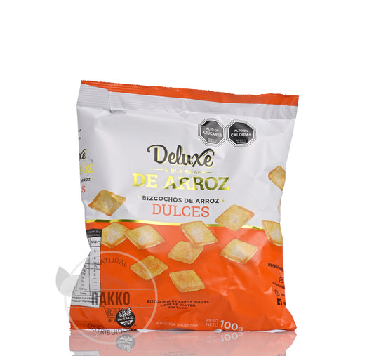 DELUXE BIZCOCHOS DE ARROZ DULCES SIN GLUTEN 100g