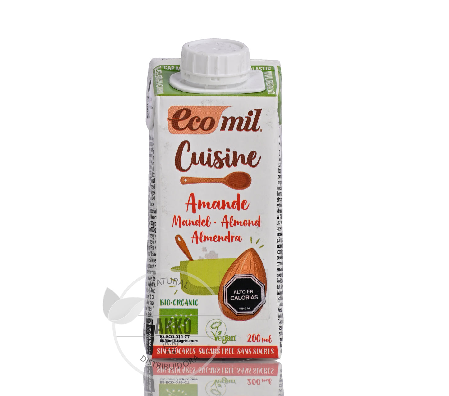 CUISINE CREMA DE ALMENDRAS SIN AZUCAR SIN GLUTEN ECOMIL 200ml