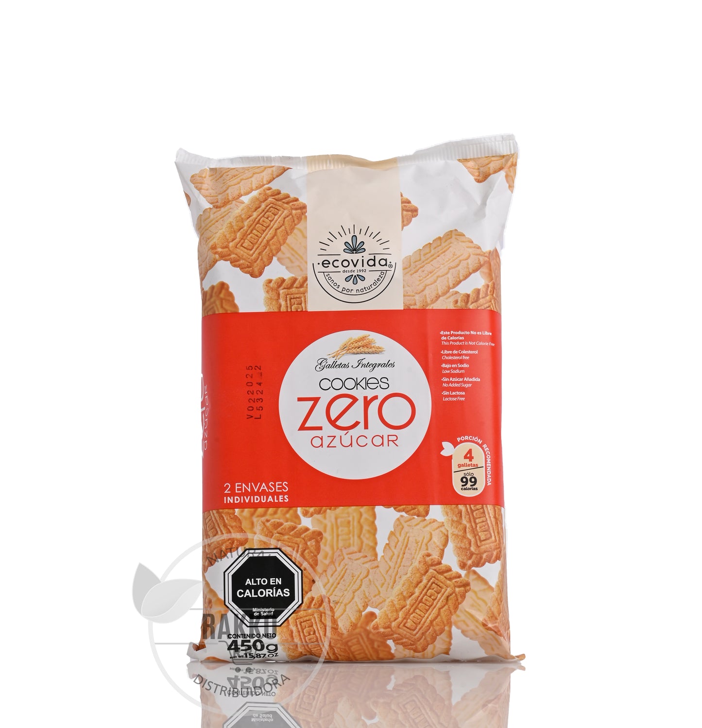 ECOVIDA COOKIE ZERO FAMILIAR SIN AZUCAR 450g