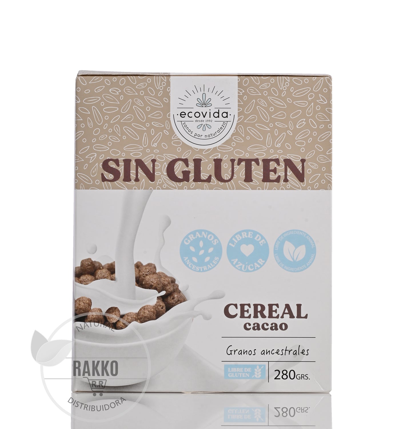 ECOVIDA CEREAL CACAO GRANOS ANCESTRALES  SIN GLUTEN 280g