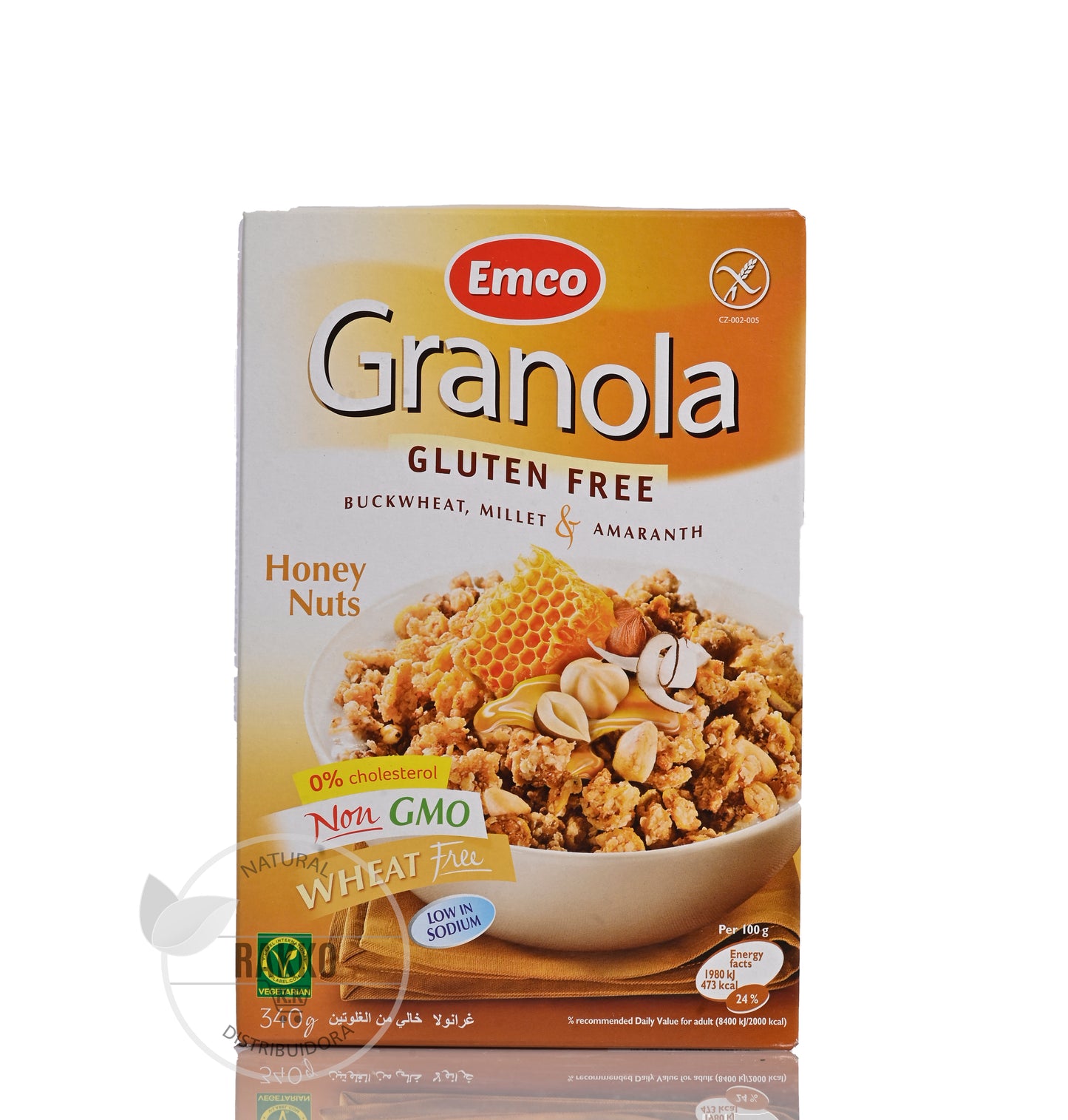 GRANOLA MIEL Y FRUTOS SECOS SIN GLUTEN  340g