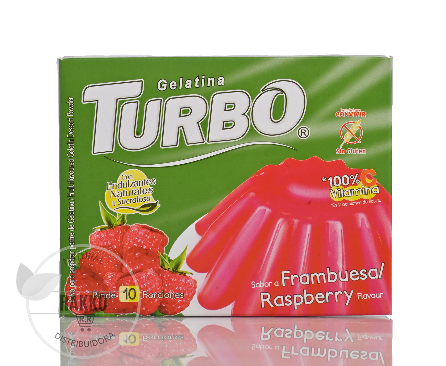 TURBO GELATINA SABOR FRAMBUESA 80g