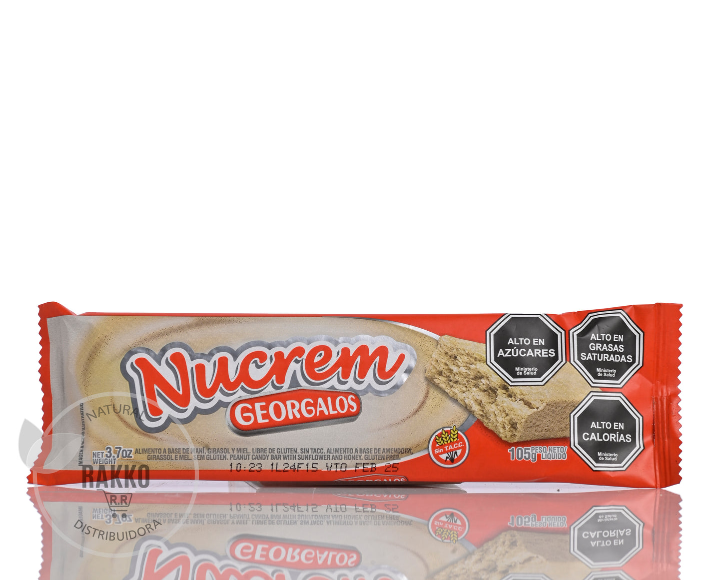 NUCREM TURRON CREMA DE MANI SIN GLUTEN  105g