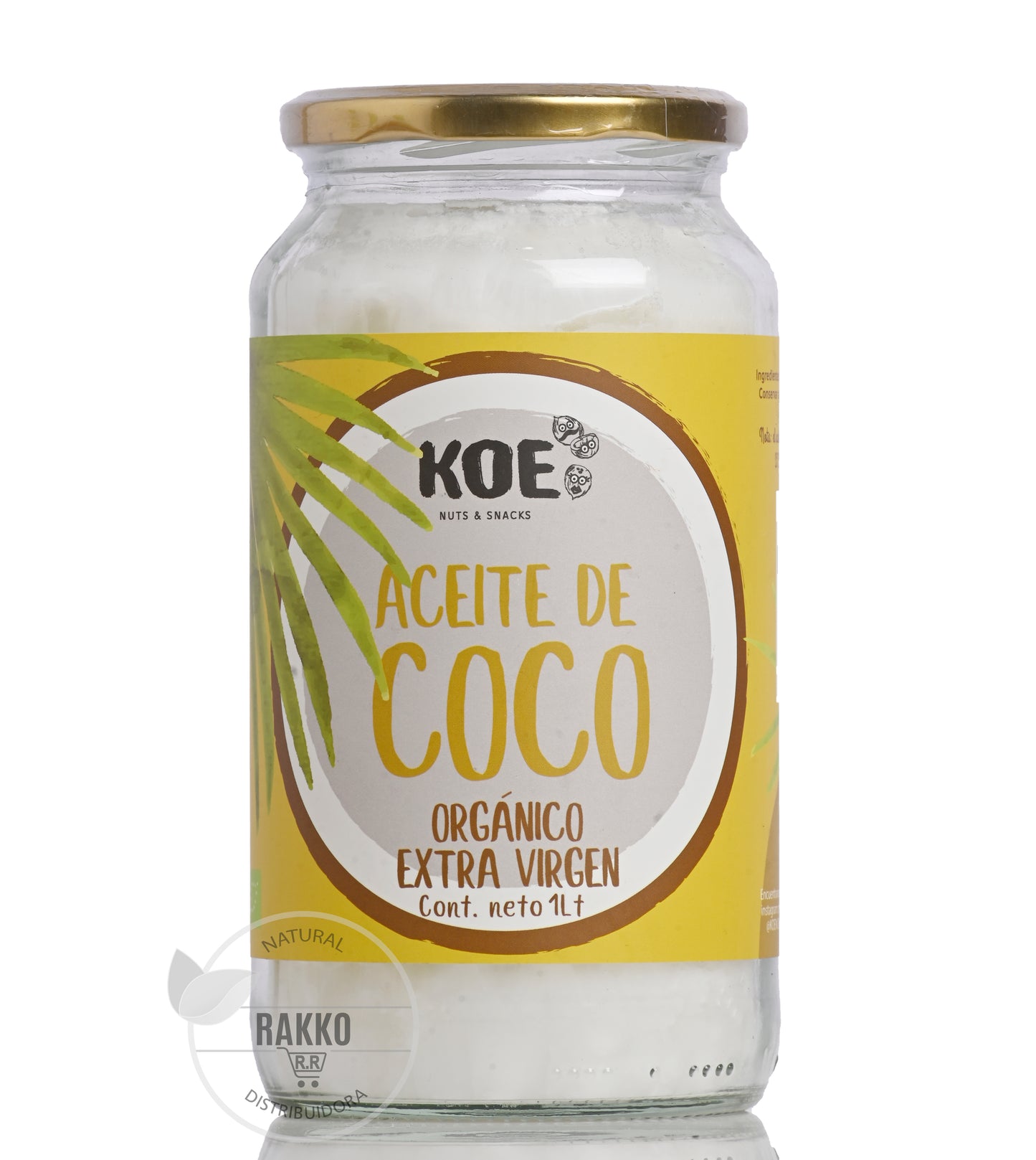 KOE ACEITE DE COCO EXTRA VIRGEN SIN GLUTEN 1LT