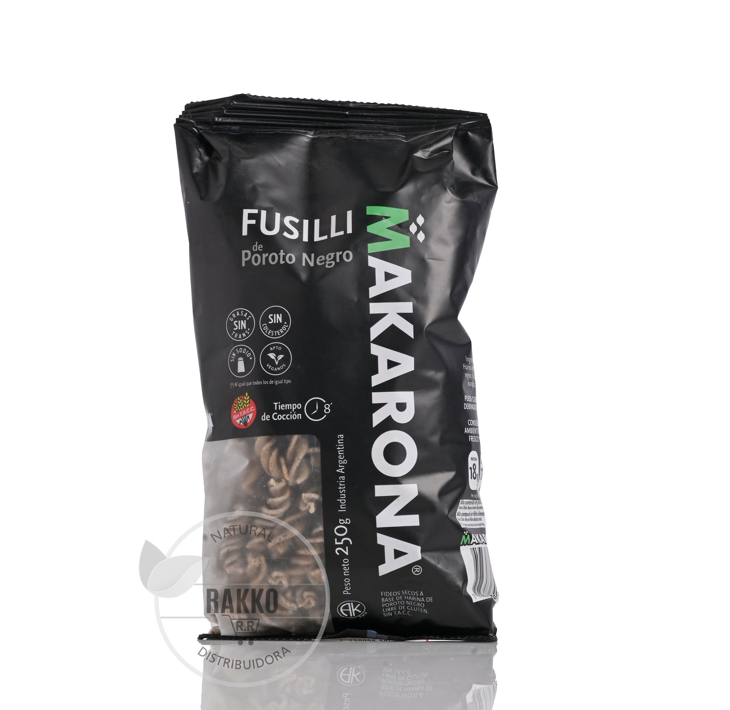 PASTA FUSILLI DE POROTOS NEGROS MAKARONA SIN GLUTEN 250g