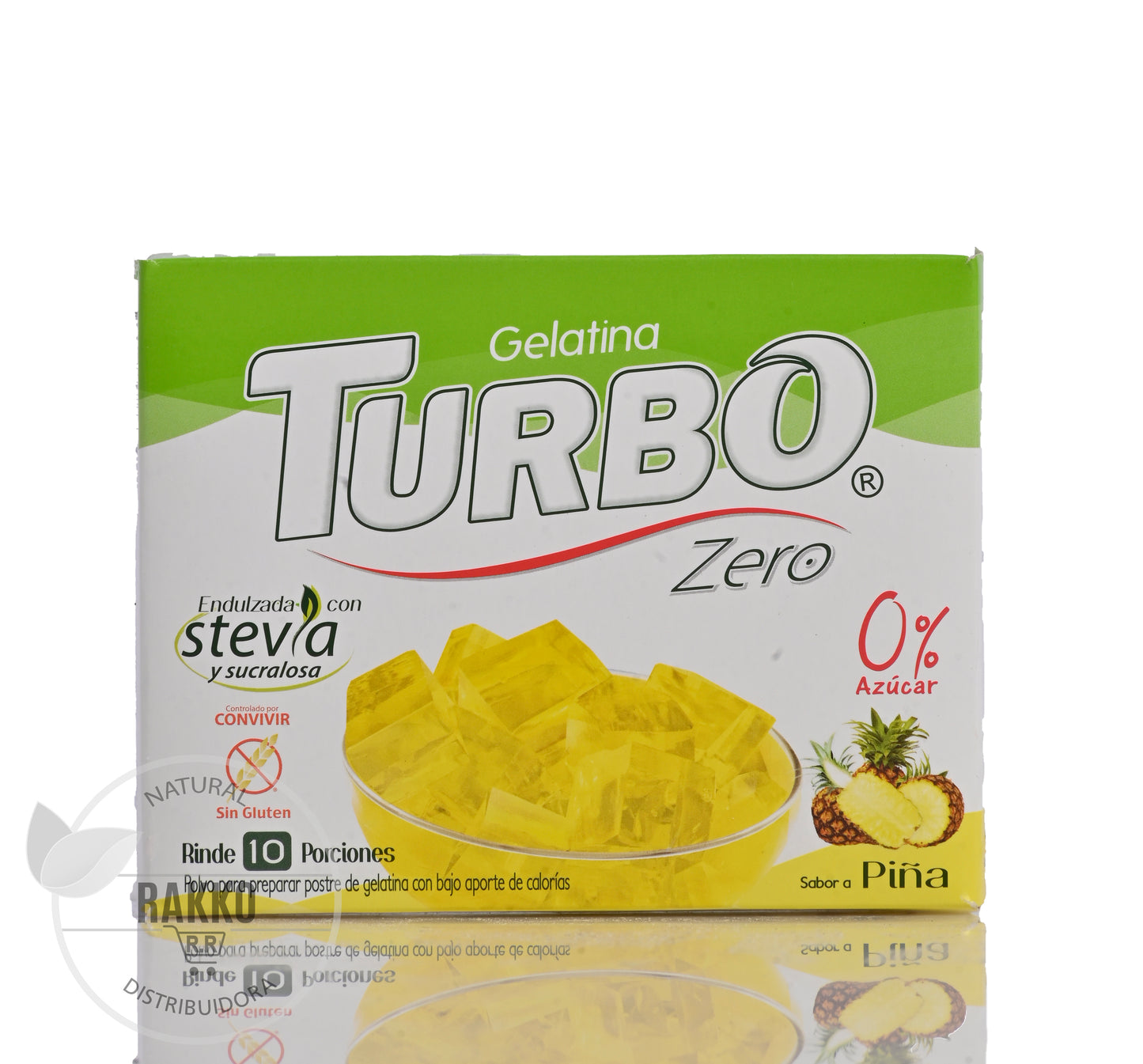 TURBO ZERO GELATINA SABOR PIÑA 22g