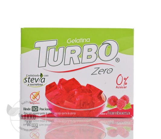 TURBO ZERO GELATINA SABOR FRAMBUESA 22g