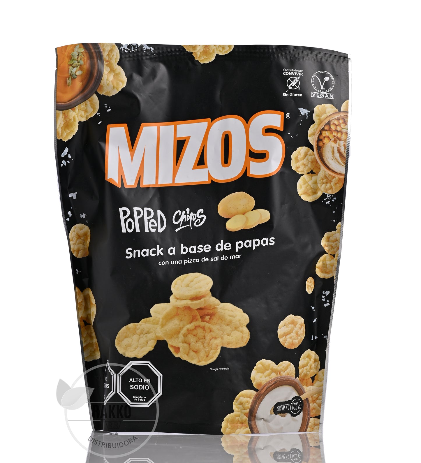 MIZOS POPPED CHIPS PAPA SAL DE MAR 105g