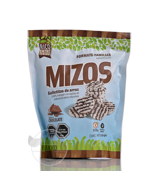 MIZOS GALLETAS DE ARROZ SABOR CHOCOLATE 120g