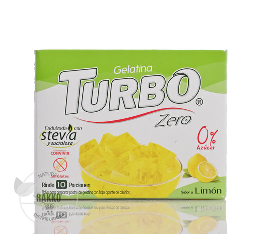 TURBO ZERO GELATINA SABOR LIMON 22g